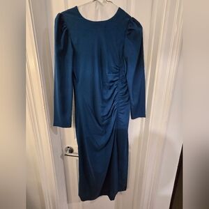 Ann Taylor Teal Long Sleeve Dress